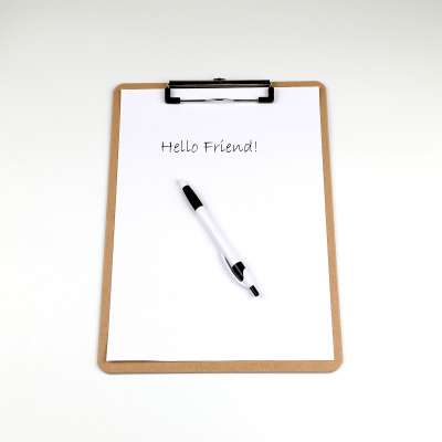 High quality 3mm thickness hardboard  a4 wooden office clip board